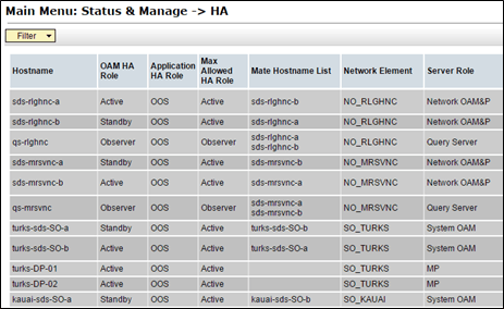 OAM HA Role OAM HA Role